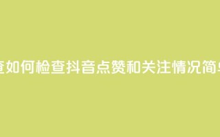 抖音点赞关注怎么查 - 如何检查抖音点赞和关注情况，简单易懂的教程~