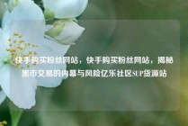 快手购买粉丝网站，快手购买粉丝网站，揭秘黑市交易的内幕与风险亿乐社区SUP货源站