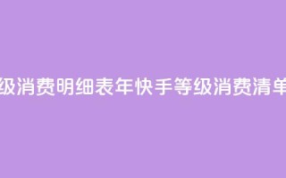 快手1到120级消费明细表2024 - 2024年快手等级1-120消费清单！