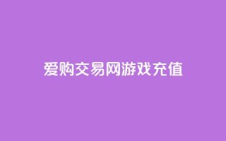 爱购交易网游戏充值,快手24小时购买平台 - 拼多多电商 - 博朗几系性价比高