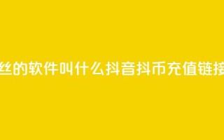 快手增丝的软件叫什么 - 抖音抖币1:10充值链接