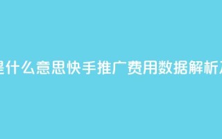 快手推广消耗数据是什么意思 - 快手推广费用数据解析及其含义探讨!