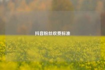 抖音粉丝收费标准