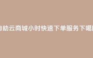 自助云商城24小时快速下单服务
