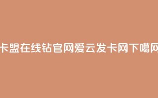 卡盟在线钻官网 - 爱i云发卡网