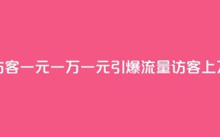 低价刷访客一元一万 - 一元引爆流量，访客上万！