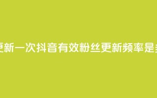 抖音有效粉丝多久更新一次 - 抖音有效粉丝更新频率是多少时间一次！