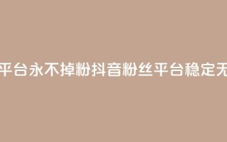 抖音真人粉丝平台 永不掉粉(抖音粉丝平台：稳定无粉流失)