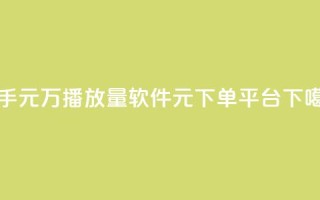 快手1元1万播放量软件 - 1元1000 下单平台