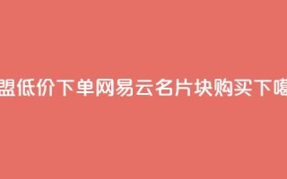 卡盟低价下单网易云 - QQ名片1块10000购买