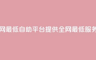 qq自助平台全网最低 - QQ自助平台提供全网最低服务价格！