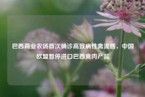 巴西商业农场首次确诊高致病性禽流感，中国欧盟暂停进口巴西禽肉产品
