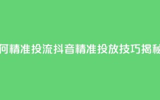 抖音如何精准投流 - 抖音精准投放技巧揭秘！