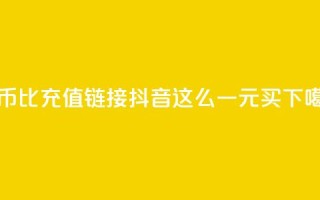 抖币1比1充值链接 - 抖音这么一元买1000