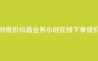 抖音24小时低价 - 抖音业务24小时在线下单低价