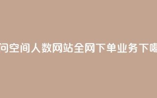 qq访问空间人数网站 - 全网下单业务