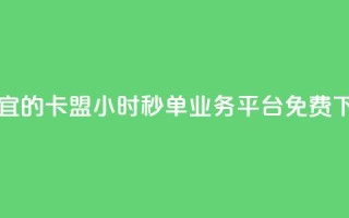 最便宜的卡盟 - 24小时秒单业务平台免费