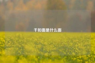 干扣面是什么面