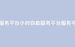 dy24小时自助服务平台 - 24小时自助服务平台—DY服务平台!