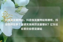 抖音涨流量网站，抖音涨流量网站有哪些，抖音如何在多个渠道实现高效流量增长？亿乐社区低价自营货源站