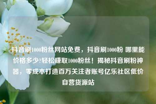 抖音刷1000粉丝网站免费，抖音刷1000粉 哪里能价格多少?轻松赚取1000粉丝！揭秘抖音刷粉神器，零成本打造百万关注者账号亿乐社区低价自营货源站  第1张