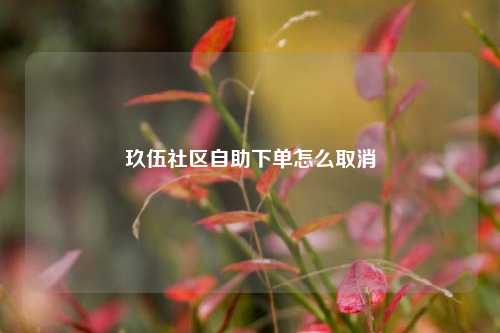 玖伍社区自助下单怎么取消  第1张