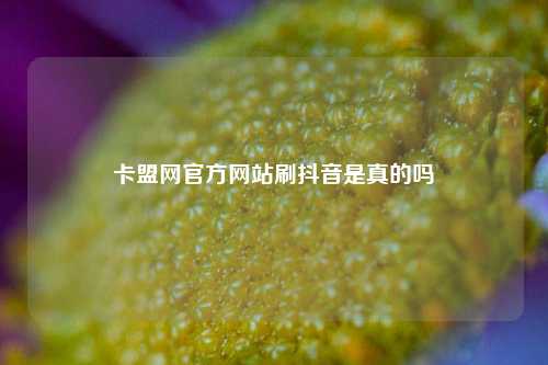 卡盟网官方网站刷抖音是真的吗  第1张