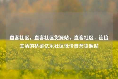 直客社区	，直客社区货源站，直客社区，连接生活的桥梁亿乐社区低价自营货源站  第1张