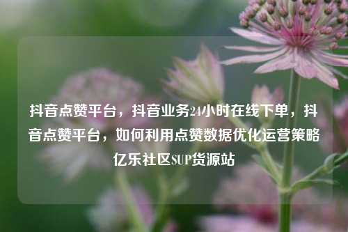 抖音点赞平台，抖音业务24小时在线下单，抖音点赞平台	，如何利用点赞数据优化运营策略亿乐社区SUP货源站  第1张